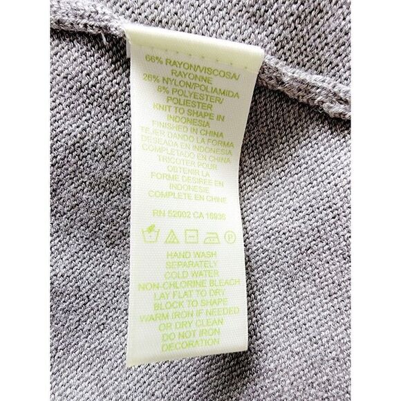 Sigrid Olsen 2X Women's Sweater Tank Top Olive Green‎ Beaded V-Neck Knit - Picture 7 of 7